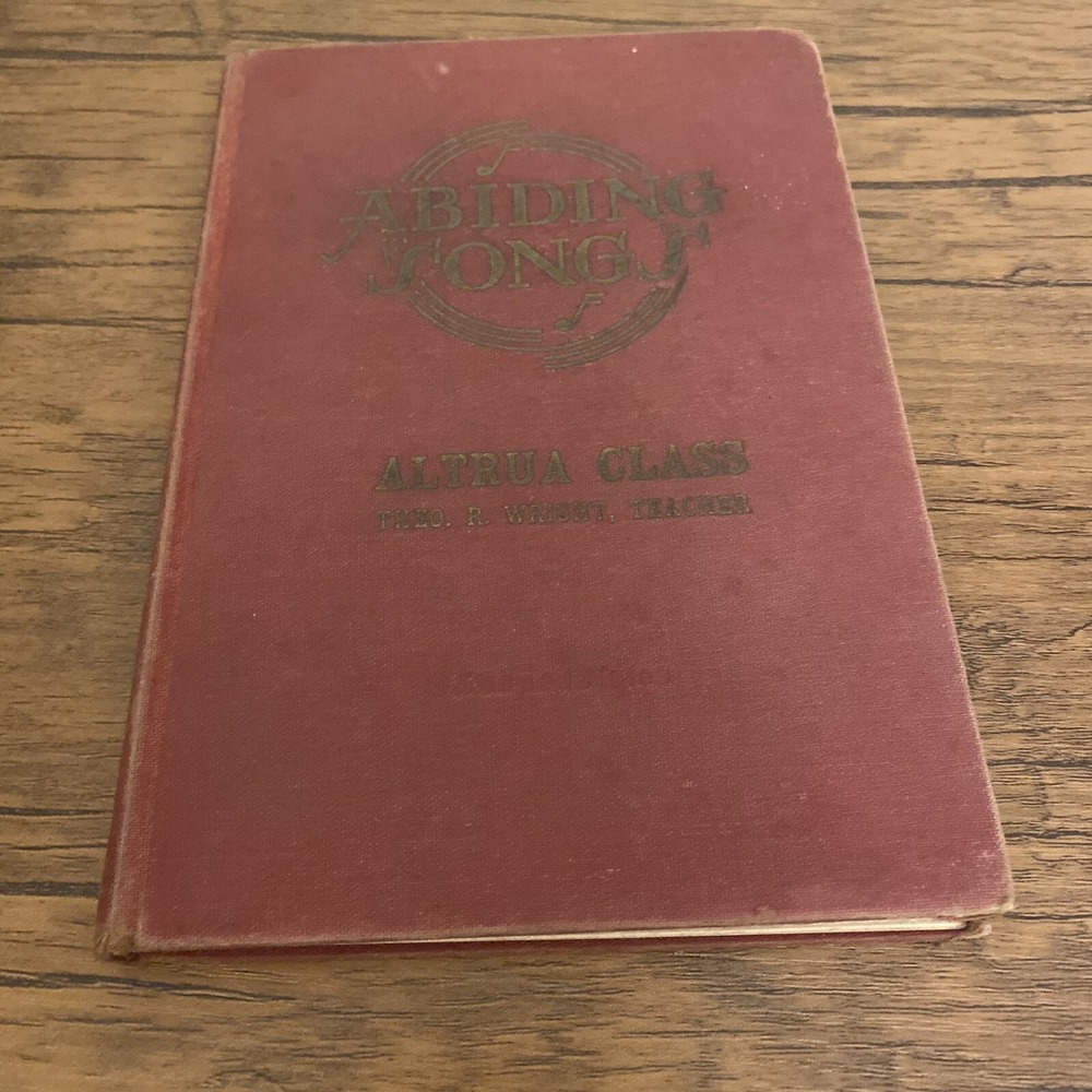 Abiding Song Altura Class Hymnal VTG Broadman Class 1936 Red